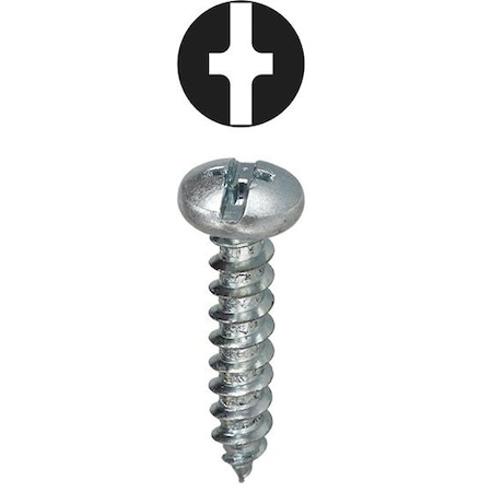 Dottie Sheet Metal Screw Kit, Zinc Plated Finish, Carbon Steel, Pan Head Phillips/Slotted Drive 10PS